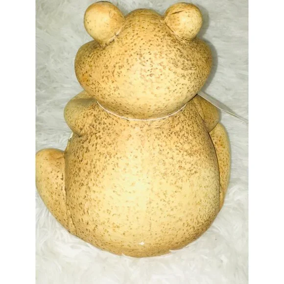 Ceramic Frog Lantern Flameless With Floral Cutout Design - Picture 5 of 8